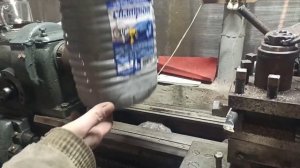 Галтовка клинка на токарном станке