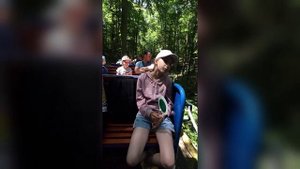 Детский поезд в зоопарке Германии.