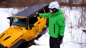 УТОПИЛ папин ДЖИП в озере...ПРОЛОМИЛСЯ лёд.Daddy's JEEP drowned in the lake ... THE ICE BREAKED.