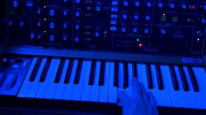 Behringer Poly D synth pad: 4 oscillator chords, chorus + Boss RE-20 Space Echo