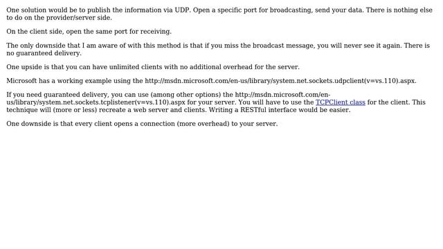 What is the simplest way to broadcast data from application to other applications in .Net смотреть онлайн