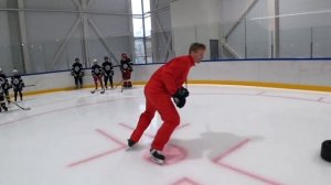 Хоккейная тренировка. Работа над катанием.