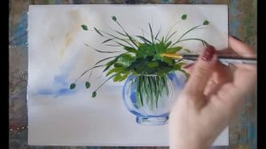 Уроки рисования! Как нарисовать маки/цветы в вазе гуашью! #Dari_Art