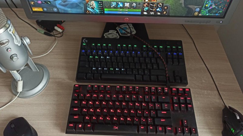 Чем отличается механическая клавиатура Logitech G Pro от HyperX FPS PRO в игре Dota и других ?