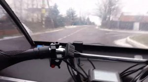 Зимние покатушки на веломобиле. Часть первая