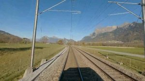 4K Führerstandsmitfahrt Chur - Sargans - Rheintal Schweiz Rhine-valley Switzerland Cabride Heididor