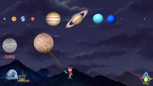 Dwarf Planets SIZES | 5 Dwarf Planets for kids comparison| 5 Dwarf Planets game for children