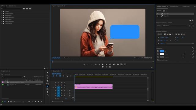 Create and Animate iPhone Chat Bubble In Premiere Pro