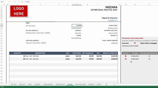 Retail Business Manager - Excel Template v1 - Invoice and Purchase Orders смотреть онлайн