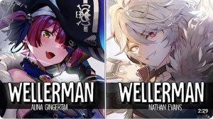 [Switching Vocals] - Wellerman Female x Male ｜ Nathan Evans ✕ Alina Gingertail (Benjamin Pulliam) ↙