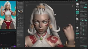 Zbrush Иллаой из league of legends, запись стрима с twitch #3