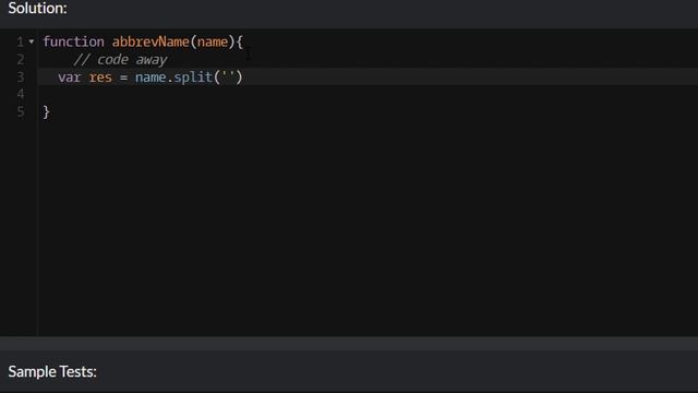 Problems Solving Using JS In Arabic - #7 Abbreviate a Two Word Name