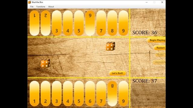 Shut The Box Java FX Board Game смотреть онлайн