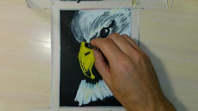 Картина орла, масляной пастелью смотреть онлайн