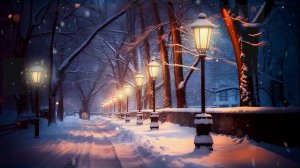 Nightly Soothing Sleep Jazz Music - Snowfall Night Piano Jazz Instrumental Music - Tender Jazz Musi