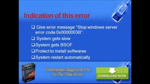 Fix windows error code 0x0000003B