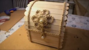 DIY. Шкатулка из деревянных палочек.  Wooden stick box.