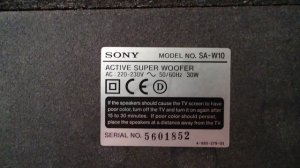Сабвуфер Sony SA W10 активный
