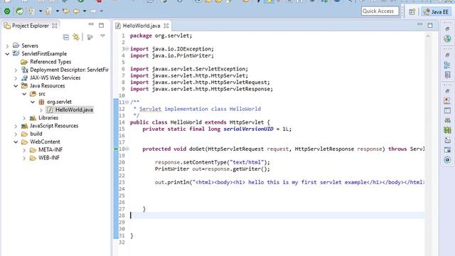 servlet hello world example смотреть онлайн