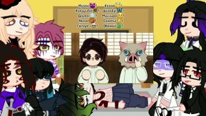 Реакция Высших Лун и Хашира (+ Музан и Кагая ) на смешные анимации // КРД // Кринж