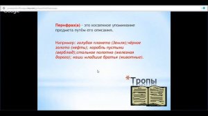Русский язык 10 класс 14 неделя Лексические изобразительно-выразительные средства языка. Тропы