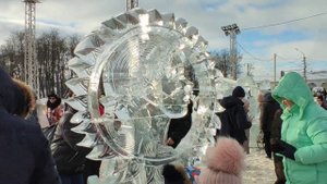 Фестиваль Ледяных Скульптур в Костроме 2023 г. СОЛНЦЕ