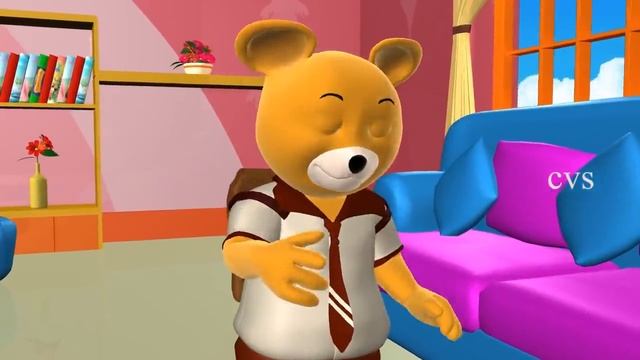 Teddy Bear Teddy Bear Turn Around - 3D Animation English Nursery Rhyme Song For Children
