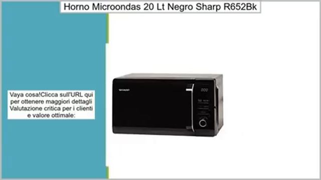 Horno a microondas 20 Lt negro – Sharp r652bk смотреть онлайн
