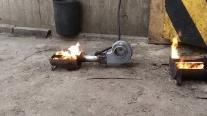 Горелка на отработке.