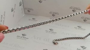 Серебряная цепочка Круглый Бисмарк. Вес 55 грамм