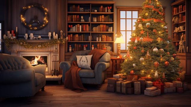 Relaxing Christmas Music 2024 ⛄️ Soft Piano Music with Fireplace Warm 🎅 Christmas Ambience