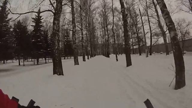 Нижний Новгород. Автозаводский парк зимой на велике смотреть онлайн