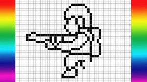 Как нарисовать солдата по клеточкам Пиксель арт