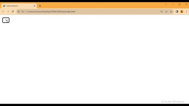 Select Element in html | Option tag | Dropdown List in html.