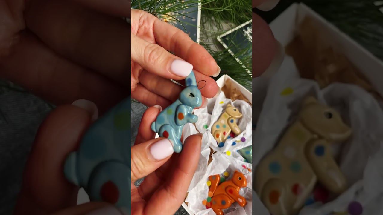 Подарочек на Рождество #ручнаялепка #новыйгод2024 #керамист #леденцы #игрушкинаелку  #керамика