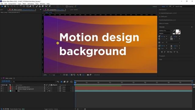 Фон в after effects | Заставка в after effects