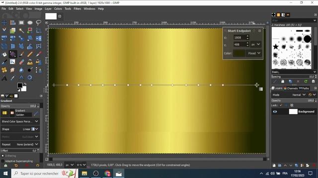 Golden Gradient Background Gimp Tutorial