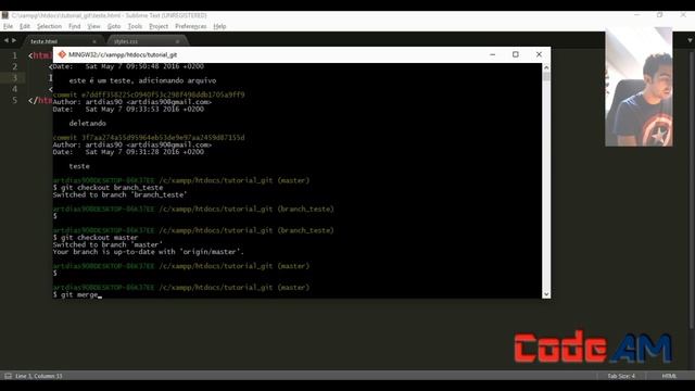 Tutorial de Git: git pull e merge смотреть онлайн