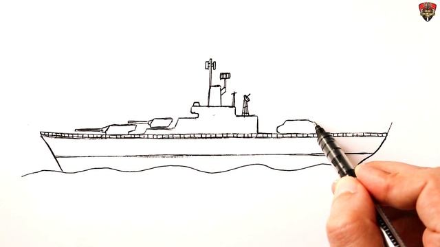 How To Draw A Army Ship | Drawing Tutorials