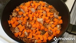 ХУДЕЕМ ! Тушеные брокколи и цветная капуста с чечевицей