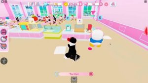 CONSIGUE MOCHILA de HELLO KITTY GRATIS en ROBLOX | ROBLOX HELLO KITTY CAFE