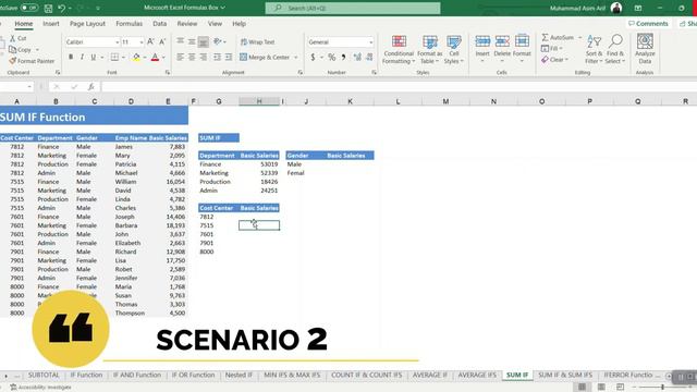Part 30: Microsoft Excel Formula Course - SUMIF Function in excel [with Examples]