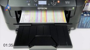 Epson WF-7110: тест на скорость печати таблицы А3 формата