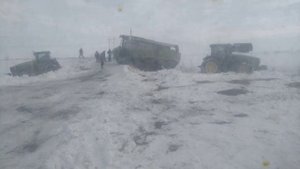 Уборка кукурузы зимой в Орловской области Хотынецкий район