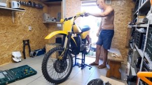 Первый запуск cz 250 513 CROSS. 5ст кпп, мокрое сцепление, лепестковый клапан.