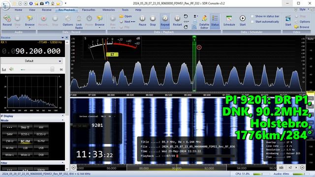 29.05.2024 08:33UTC, [Es], DR P1, Дания, 90.2МГц, 1776км