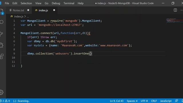 How To Connect MongoDB Using Node JS (Tamil)