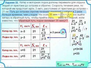 9 класс. Задача на движение Система уравнений