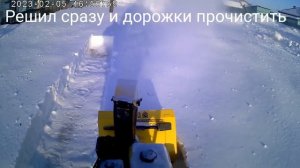 Заволило снегом!  Снегоуборочник,, DENZEL,, испытания боем!!!
