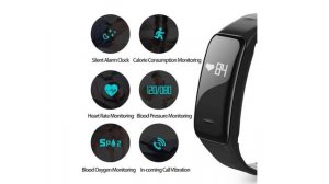 Smart Bracelet Heart Rate Blood Pressure Sleep Monitor iPhone, Android